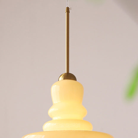 Moderne bunte Glas-Kürbis-Schirm 1-Licht Pendelleuchte 