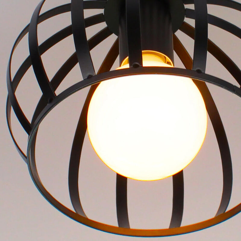 Industrial Retro Iron Hollow Semicircle 1-Light Wall Sconce Lamp