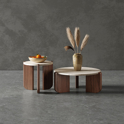 Traditioneller japanischer Marmortisch aus Holz für das Wohnzimmer 