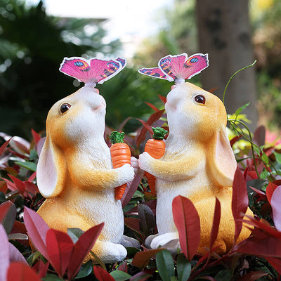 Solar Waterproof Luminous Rabbit Resin LED Outdoor Garden Decoration Landscape Light