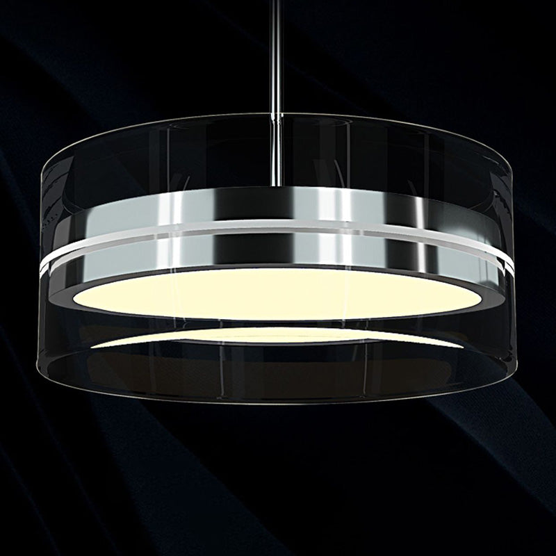 Moderno Minimalista Acero Inoxidable Vidrio Redondo 1/3 Luz Isla Lámpara Araña Para Comedor 