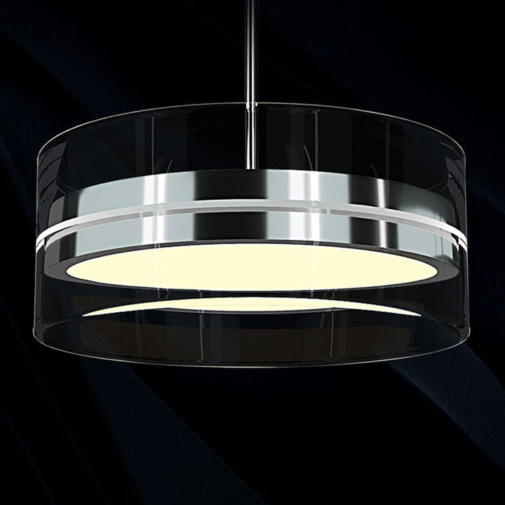 Moderno Minimalista Acero Inoxidable Vidrio Redondo 1/3 Luz Isla Lámpara Araña Para Comedor 