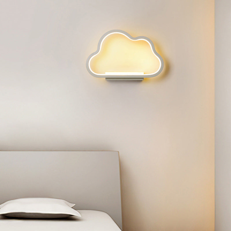 Zeitgenössische Einfachheit Aluminium Wolke Rahmen Silikon Streifen LED Kinder Wand Leuchte Lampe Für Schlafzimmer 