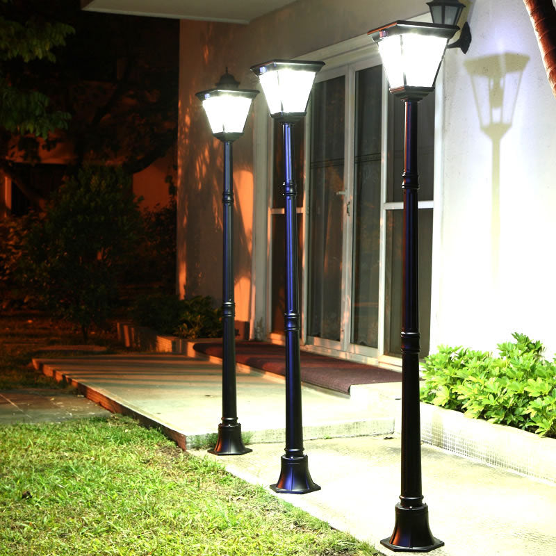 الإضاءة الخارجية للحديقة بتقنية LED مع أسطوانة زجاجية من سبائك الألومنيوم التقليدية الصينية الشمسية والمقاومة للماء 