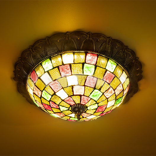 Modern Creative Personality Color Iron Circle LED Flush Mount Ceiling Light
