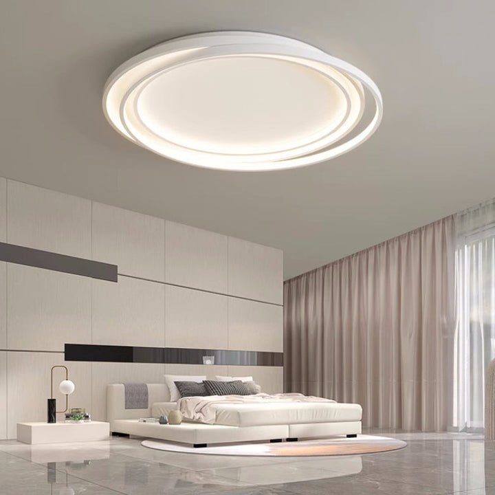 Moderne minimalistische runde Kreis Eisen LED Unterputz Deckenleuchte für Schlafzimmer 