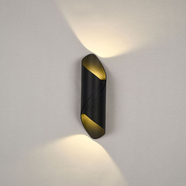 Applique murale à double tête LED en spirale en tube d&