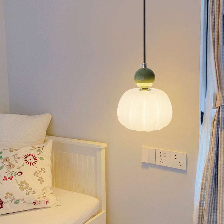 Lampe suspendue moderne minimaliste ronde en fer et acrylique avec 1 lumière pour salon 
