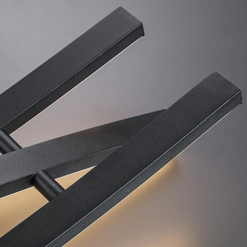 Moderne minimalistische Welle Bogen Aluminium Hardware LED Insel Licht Kronleuchter für Esszimmer 