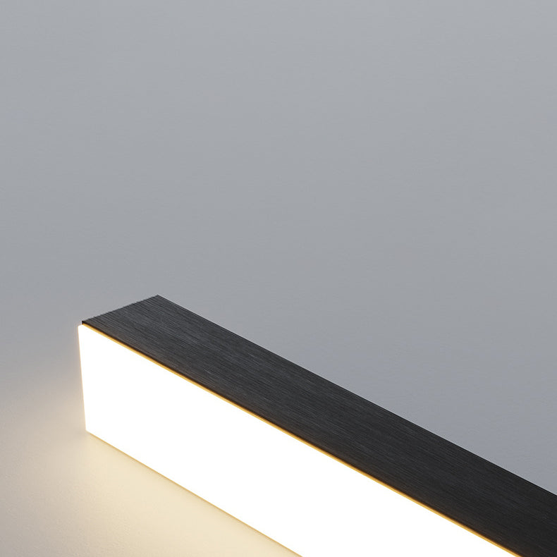 ثريات حديثة بسيطة من الألومنيوم والألياف الأكريليك على شكل شريط طويل مزودة بإضاءة LED لغرفة الطعام 
