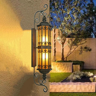 Contemporary Creative Glass Strip 1-Light Outdoor Wall Sconce Lamp For Garden