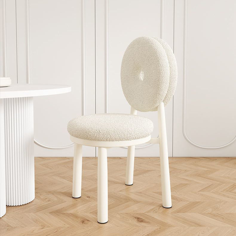 Chaise de salle à manger contemporaine en laine d&