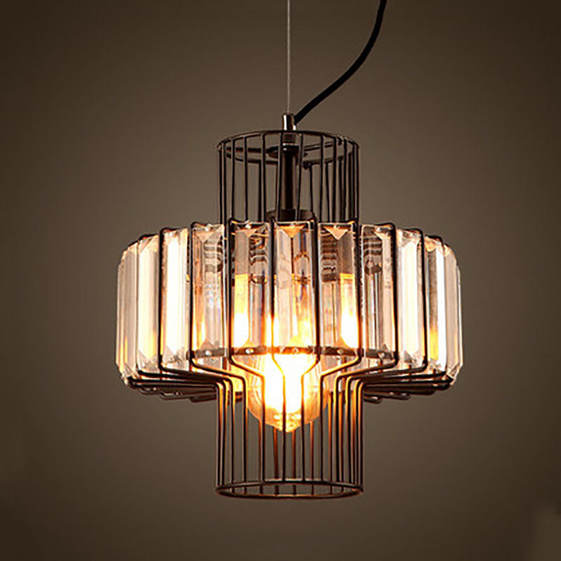 Industrial Personality Iron Cage Shaped 1-Light Pendant Light