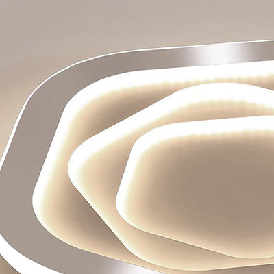 Zeitgenössische Einfachheit Eisen Rose Blume Wolke Form LED Unterputz Deckenleuchte für Wohnzimmer 