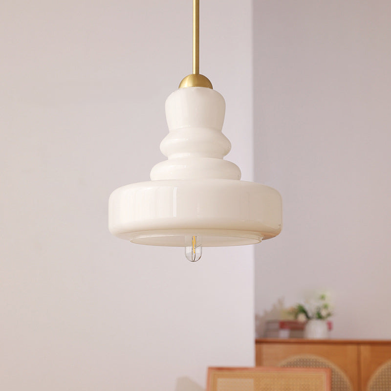 Moderne bunte Glas-Kürbis-Schirm 1-Licht Pendelleuchte 