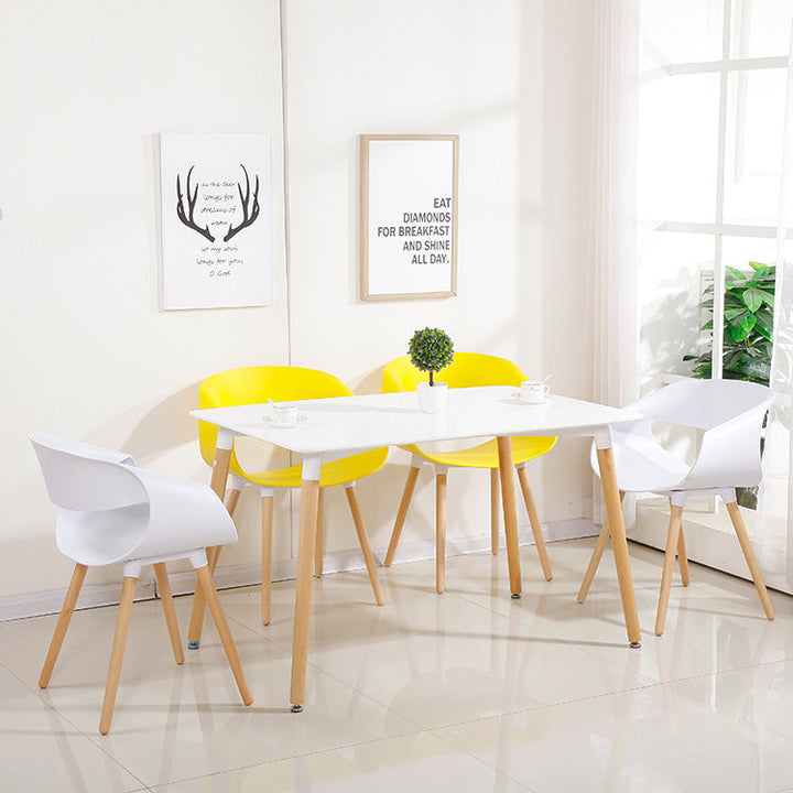 Contemporary Creative Half Round Twisted PP Beech Wood Chair Backrest For Living Room