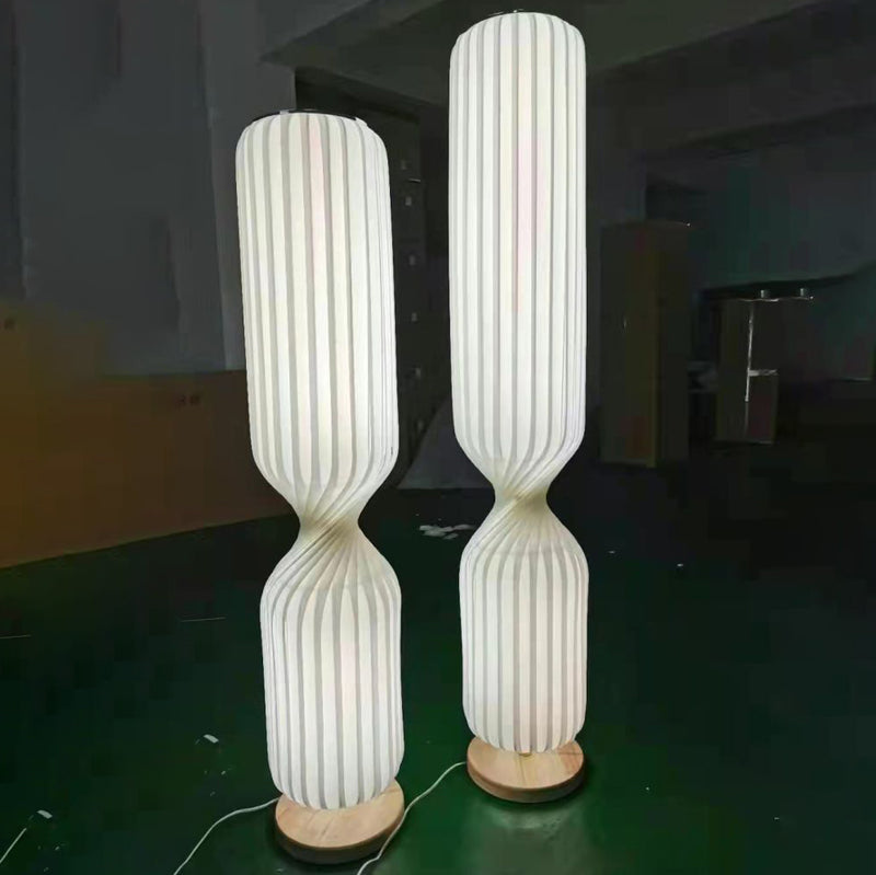 Minimalist Fabric Column 1-Light Standing Floor Lamp
