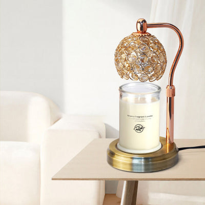 Modern Creative Rotatable Metal Ball Shade Touch Dimmer 1-Light Melting Wax Table Lamp