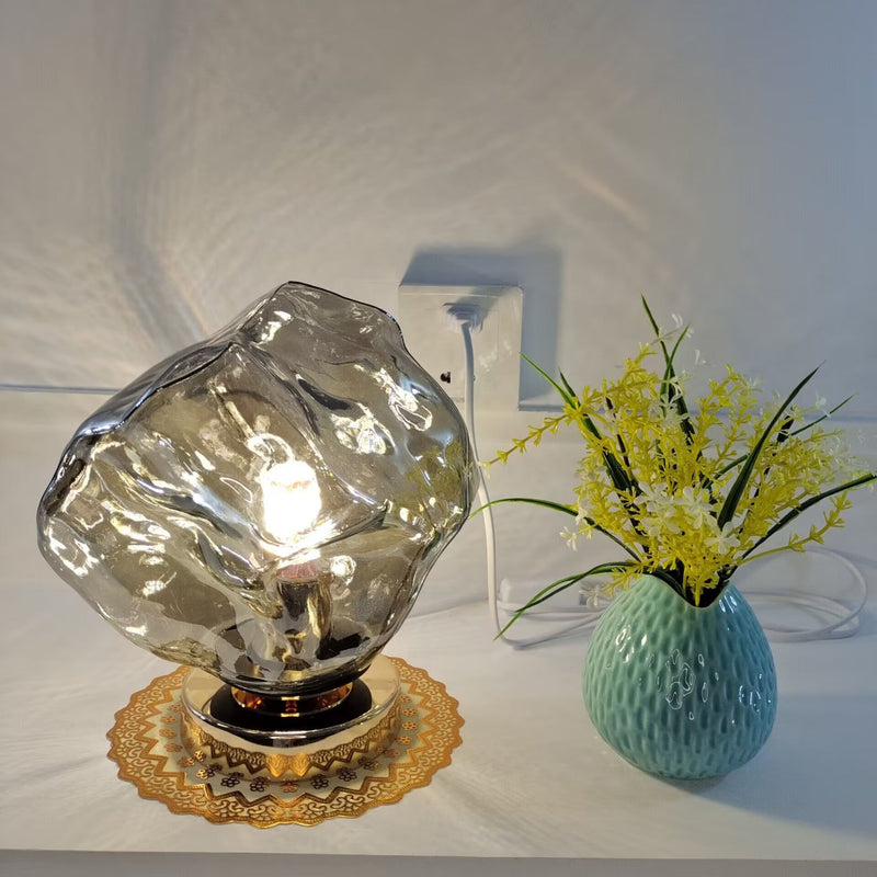 Zeitgenössische kreative Glas Lava Design 1-Licht Tischlampe für Schlafzimmer 