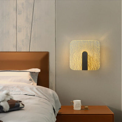 Modern Simplicity Geometry Crackle Acrylic Round Shade LED Wall Sconce Lamp For Bedroom