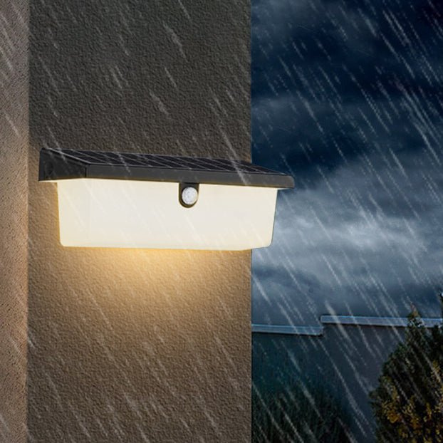 Applique Murale Moderne Minimaliste Solaire Étanche Rectangle PC ABS LED Pour Jardin 