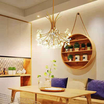 Modern Transitional Crystal Dandelion Branches 13/19 Light Chandelier For Dining Room