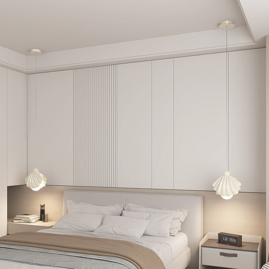 Zeitgenössische kreative Shell Eisen Harz Acryl LED Pendelleuchte für Wohnzimmer 