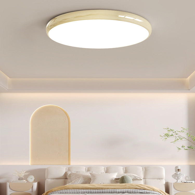 Plafonnier LED moderne minimaliste en acrylique rond avec abat-jour pour chambre 