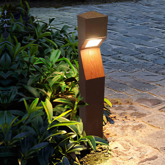 Luz LED para paisaje de columna irregular de aluminio y acero impermeable chino tradicional para jardín 