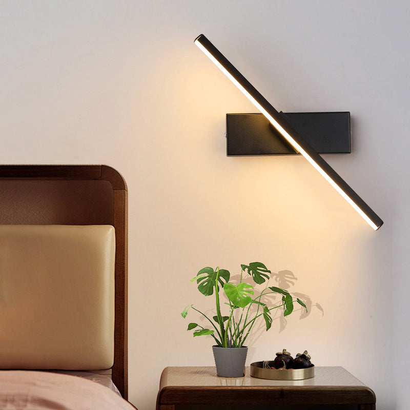 Moderne Einfachheit Streifen Rechteck Aluminium Eisen Silikon LED Wand Leuchte Lampe Für Schlafzimmer 