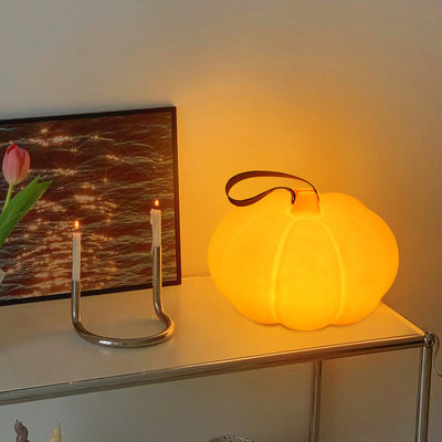 Modern Art Deco Pumpkin PE LED Standing Floor Lamp For Bedroom