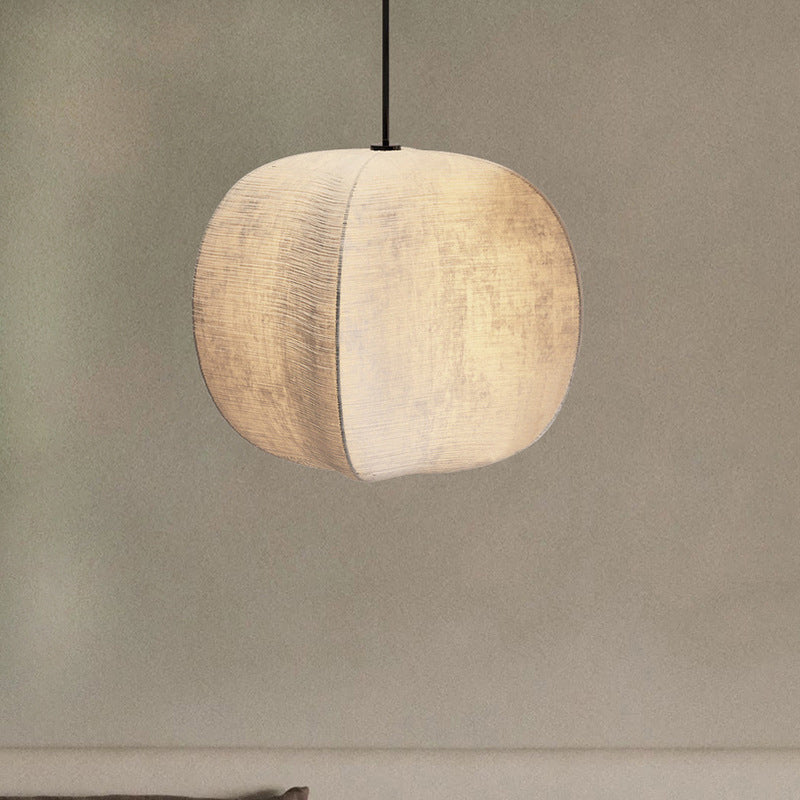 Forme de lanterne anti-soie Zen japonaise traditionnelle 1 lumière suspension pour salon 