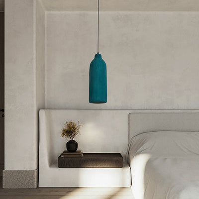 Contemporary Scandinavian Polystyrene Bottle 1-Light Pendant Light For Dining Room