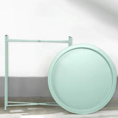 Bandeja de mesa de café redonda minimalista moderna con marco de hierro para sala de estar 