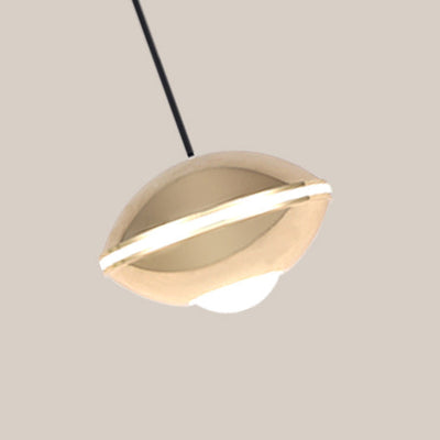 Zeitgenössische nordische ovale Aluminium-Acryl-LED-anhebbare Pendelleuchte für Wohnzimmer 