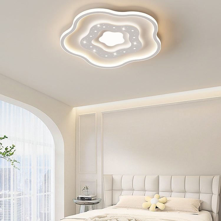 Moderne minimalistische Blume Wolke Eisen Acryl LED Unterputz Deckenleuchte für Schlafzimmer 