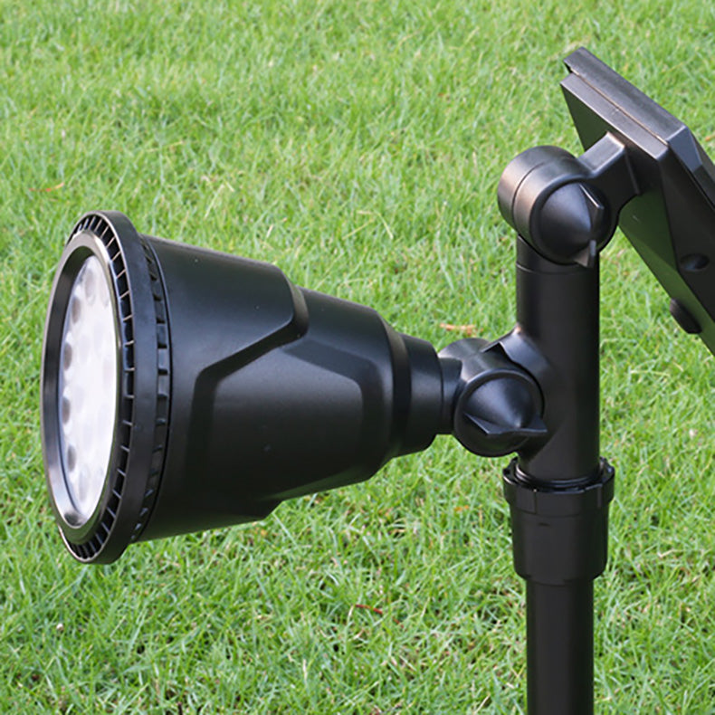 Projecteur LED Solaire Étanche en ABS Industriel Contemporain pour Pelouse avec Piquet pour Patio Extérieur 