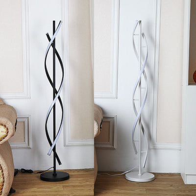 Minimalist 1-Light Spiral LED Standing Floor Lamps