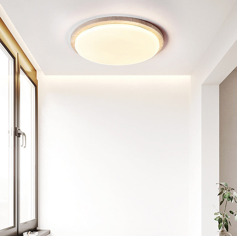 Moderne minimalistische runde LED-Deckenleuchte aus Chalcopyrit und Acryl für das Schlafzimmer 
