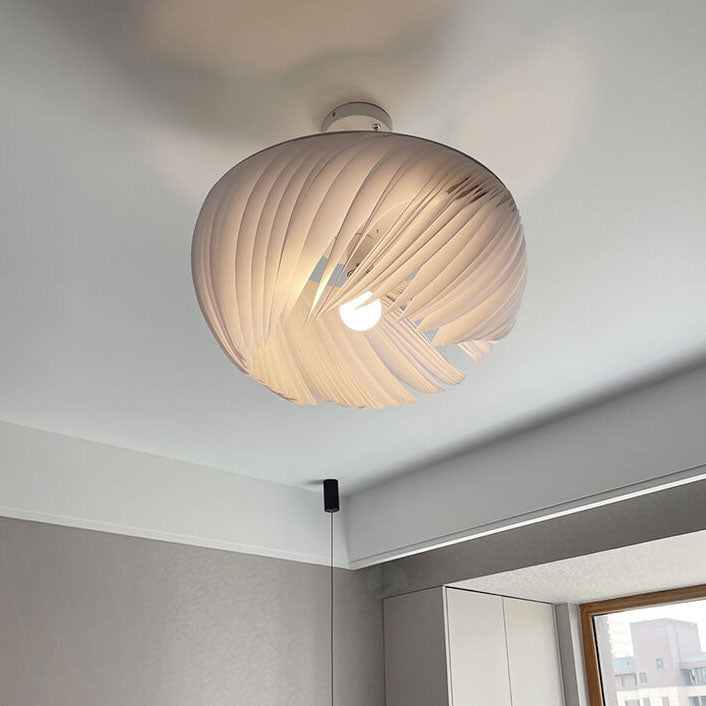 Hardware de linterna plisada de pergamino Wabi-Sabi japonés, luz colgante de 1 luz 