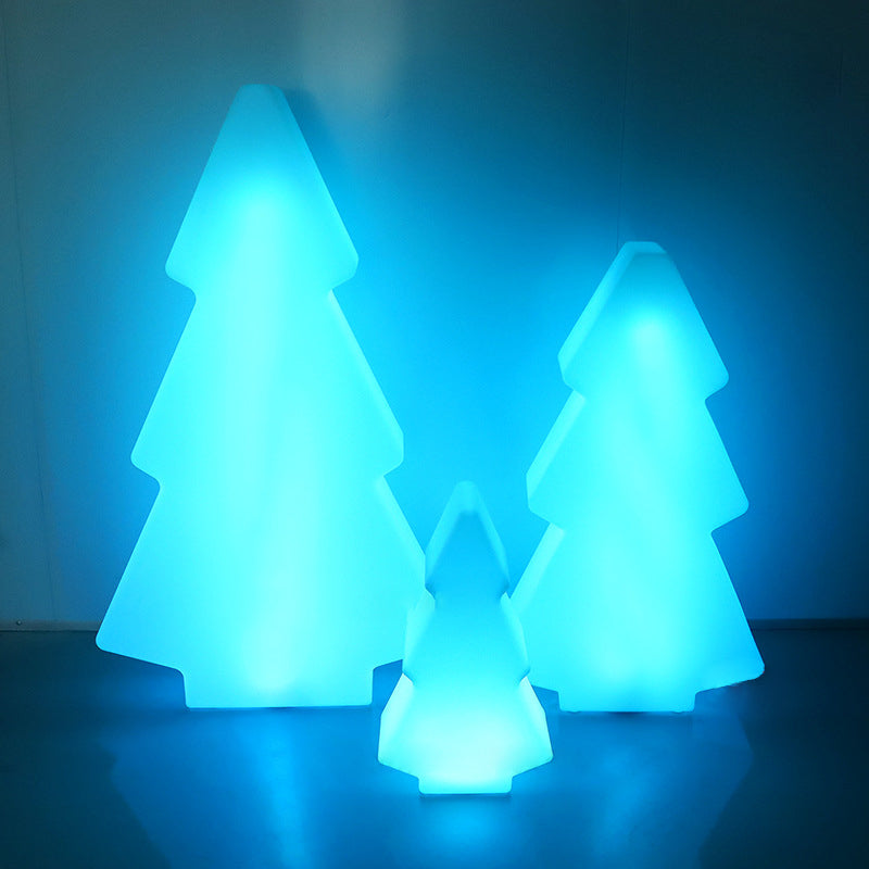 Moderne Art Deco Wasserdichte Solar Wiederaufladbare PE Weihnachtsbaum LED RGB Landschaft Beleuchtung Außenleuchte Für Garten 