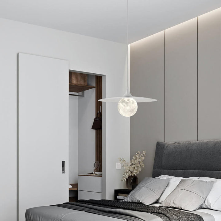 Suspension Luminaire à Bras Oscillant en Dôme en Aluminium Moderne Nordique à 1 Lumière 