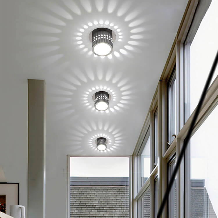 Modern Creative Round Spotlight Aluminum LED Flush Mount Ceiling Light