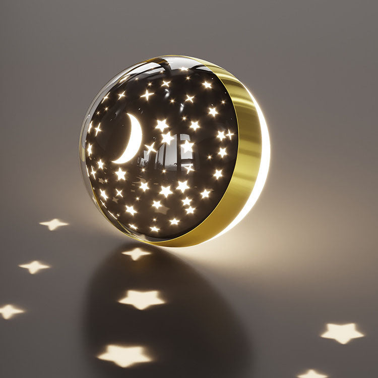 Lustre LED en acrylique avec anneau nuageux et réflexion étoilée créative contemporaine pour salon 