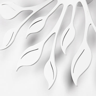 Applique murale contemporaine créative en fer à une lumière avec feuille ronde pour salon 