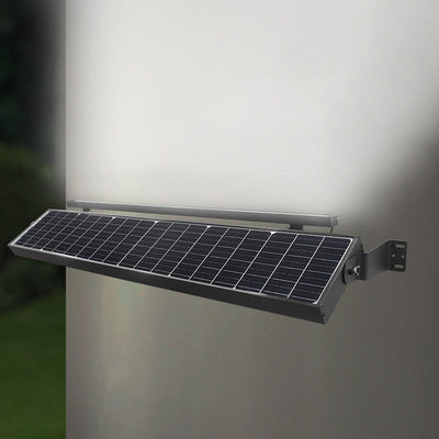 Lumière extérieure LED rectangulaire en aluminium étanche contemporaine pour jardin, avec contour de ligne solaire 