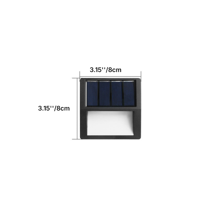 Modern Minimalist Round Square LED Outdoor Solar Waterproof Patio Step Light For Outdoor Patio