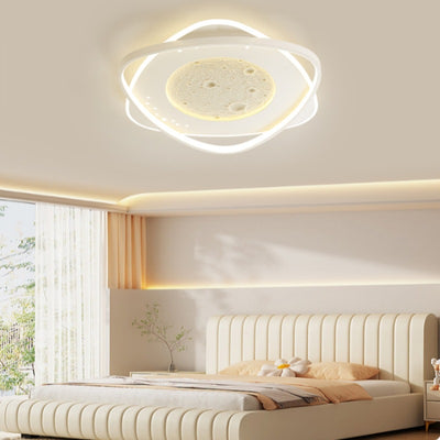 Zeitgenössische Nordic Eisen Acryl Planet Mond Runde Dreieck LED Unterputz Deckenleuchte Für Schlafzimmer 