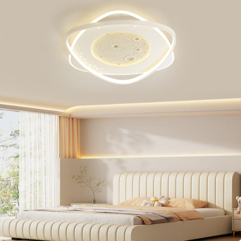 Zeitgenössische Nordic Eisen Acryl Planet Mond Runde Dreieck LED Unterputz Deckenleuchte Für Schlafzimmer 