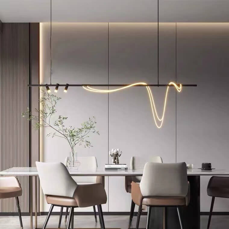 Modern Simplicity Alloy Shaped Arc LED Island Light Chandelier For Dining Room